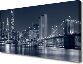 Obraz na płótnie Most nad Miejską Rzeką