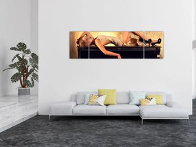 Obraz - Kobieta na fortepianie (170x50 cm)