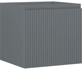 Mexen Rivel szafka łazienkowa podumywalkowa 50 cm, 1 szuflada, ryflowana , grafit mat - 91A20-05047-1-BF66