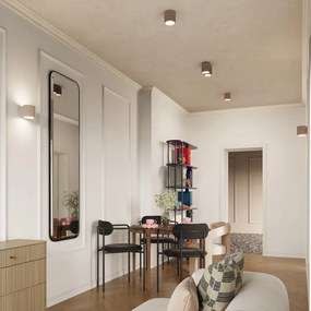 Plafon dwupunktowy AURA 2 taupe GU10 ryflowany SOLLUX  LIGHTING