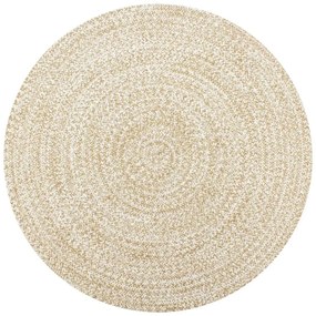 Biały pleciony dywanik w rustykalnym stylu 120 cm Z1-K18
