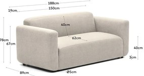 Beżowa sofa 188 cm Neom – Kave Home