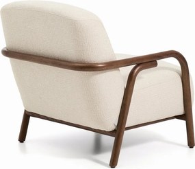 Beżowy fotel z tkaniny szenilowej Sylo – Kave Home