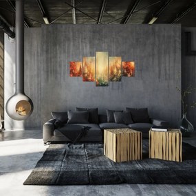 Obraz - Malowanie lasów (125x70 cm)