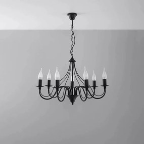 Żyrandol MINERWA 7 czarny