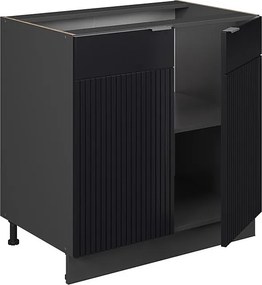 Szafka pod zlew czarne paski 80x60x82 fame-line