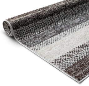 Dywan nowoczesny Perlage Pasy szaro-beżowy 80 cm x 150 cm