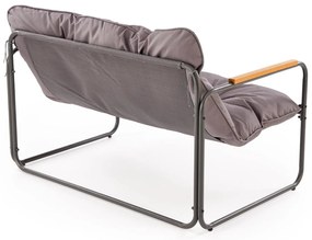 HUDSON Zestaw ogrodowy HUDSON sofa, 2 fotele, ława, popielaty nowoczesny