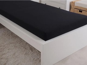 4Home prześcieradło jersey Ideal czarny, 100 x 200 cm