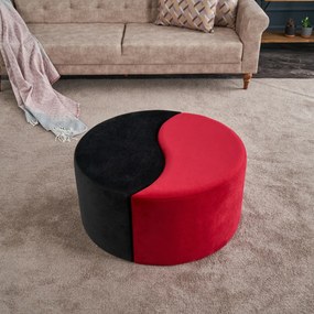 Taboret  Alis Puf Red and Black