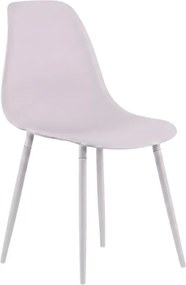 Krzesło do kuchni OSAKA plastikowe, różowo-szare