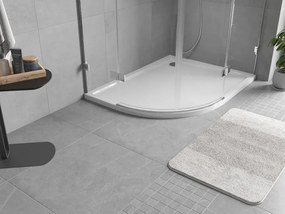 Mexen Flow brodzik półokrągły asymetryczny slim prawy 100 x 80 cm, biały połysk - 46Q108010R