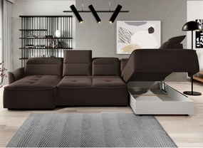 Narożnik MURILLO XL z elektryczną regulacją siedziska Prawostronny w tkaninie VOUGE 06 WERSAL