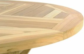 Stół ogrodowy z drewna tekowego DIVERO - Ø 80 cm