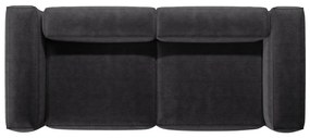Ciemnoszara sztruksowa sofa 264 cm Bergano – Cosmopolitan Design