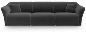 Ciemnoszara aksamitna sofa 292 cm Tokyo – Cosmopolitan Design