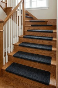 Zestaw 15 samoprzylepnych dywaników na schody antracyt A2-R21