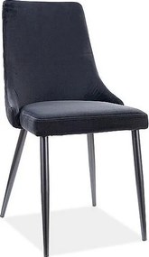 Krzesło PIANO B VELVET czarne