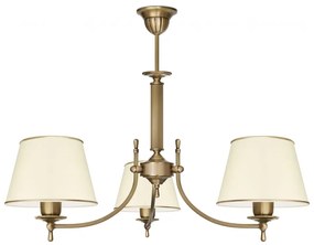 Mosiężny żyrandol z abażurami L-S3A