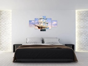 Obraz statku na falach (125x70 cm)
