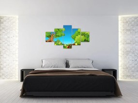 Obraz  - Wesołe żaby (125x70 cm)