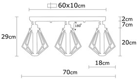 Lampa sufitowa w czarno-złotym kolorze z metalowym kloszem ø 18 cm Oylat – Opviq lights