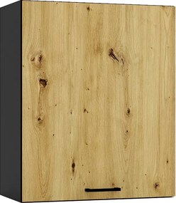 Szafka kuchenna wisząca 60 cm grafit + dąb artisan A6-R93