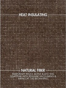 Brązowy wełniany dywan tkany ręcznie 200x300 cm Greenwich – Ted Baker