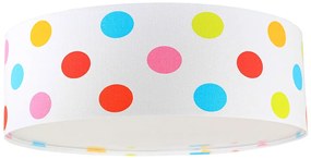 Kolorowy plafon dziecięcy z welurowym abażurem - A358 K3-D43