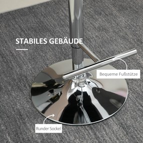 HOMCOM Zestaw 2 taboretów barowych regulowana wysokość obrotowe siedzisko stylowe i wygodne szare | Aosom PL