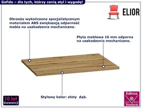 Klasyczny blat łazienkowy 60 cm złoty dąb G7-S20