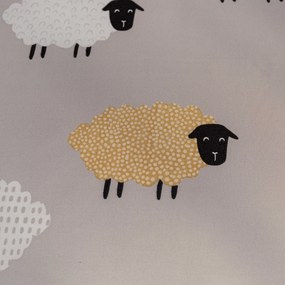 PrzytulneMieszkanie.pl PrzytulneMieszkanie.pl Pościel z mikrofibry SHEEP DREAM szara Rozmiar pościeli: 2 szt 70 x 90 cm | 200 x 220 cm