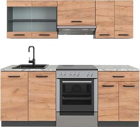 Aneks kuchenny złoty dąb power/antracyt 200x60x81.6 r-line