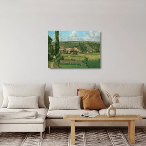 Obraz na szkle - Camille Pissarro, Landscape at Les Pâtis, Pontoise, reprodukcje (70x50 cm)