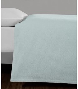 Miętowa bawełniana narzuta na łóżko dwuosobowe 200x230 cm Serenity – Mijolnir