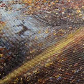 Obraz - Duch lasu (z zegarem) (90x30 cm)