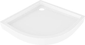 Mexen Flow+ brodzik półokrągły 90 x 90 cm, biały połysk - 46Q109090H