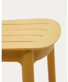 Musztardowy plastikowy hoker ogrodowy Morella – Kave Home