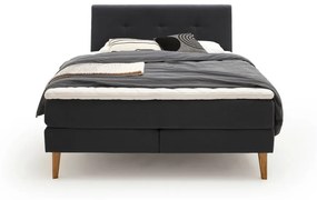 Antracytowe łóżko boxspring 160x200 cm Stockholm – Meise Möbel