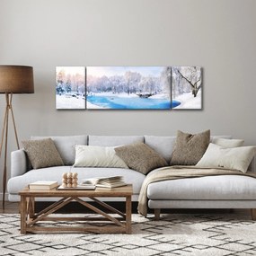 Obraz - Lodowe jezioro (170x50 cm)