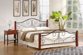 Stylowe łóżko czereśnia antyczna A0-G09