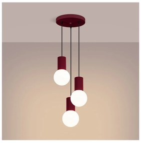 Bordowa lampa wisząca ze szklanym kloszem ø 25 cm Orbital – Nice Lamps