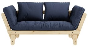 Sofa rozkładana z ciemnoniebieskim pokryciem Karup Design Beat Natural/Navy