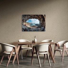 Obraz na szkle - Jaskinia przy morzu (70x50 cm)