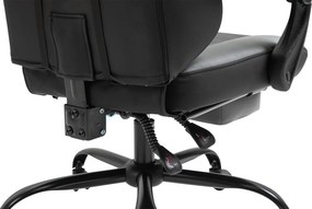 Vinsetto Ergonomiczne krzesło gamingowe z podnóżkiem krzesło biurowe do biurka czarne | Aosom PL