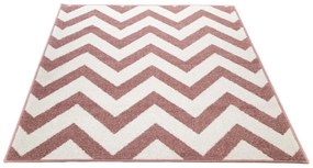 Dywan Lotto Zygzak Różowy 100 cm x 150 cm