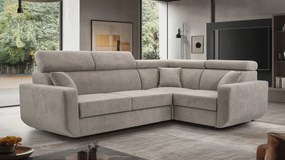 Masseno Narożnik RENO z funkcją spania i pojemnikiem na pościel Narozniki L, Rozkładana sofa - Szary, VELO 633