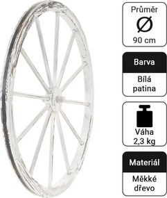 GARTHEN Dekoracyjne drewniane koło 90 cm