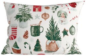 Zestaw 2 szt. dekoracyjnych poszewek na poduszki MAGIC CHRISTMAS 50x70 cm, biała