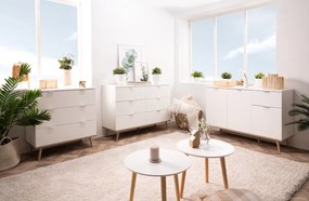 Skandynawska komoda z szufladą i szafkami Goteborg 120